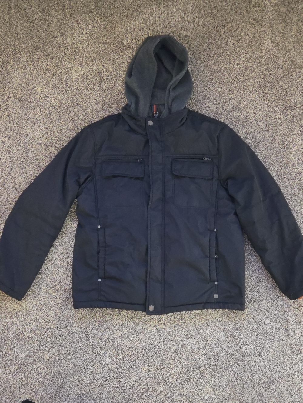 Men's Hooded Winter Jacket - Black